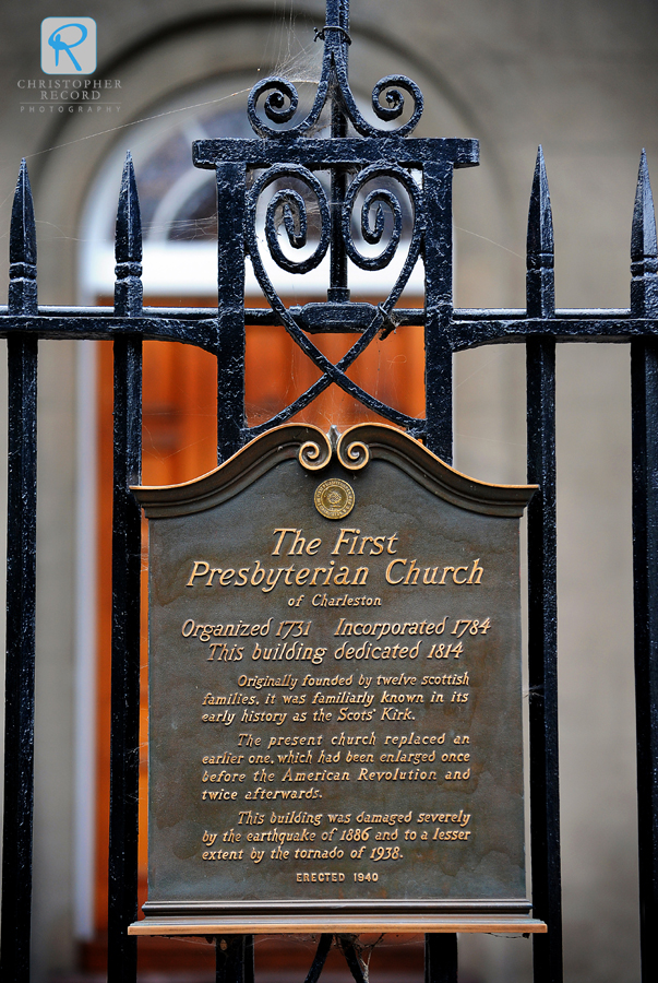 The historic First (Scots) Presbyterian Church in Charleston