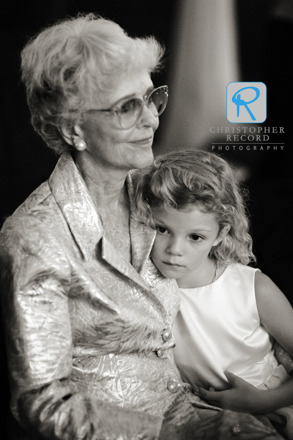 Lucy's grandmother and cousin at the reception