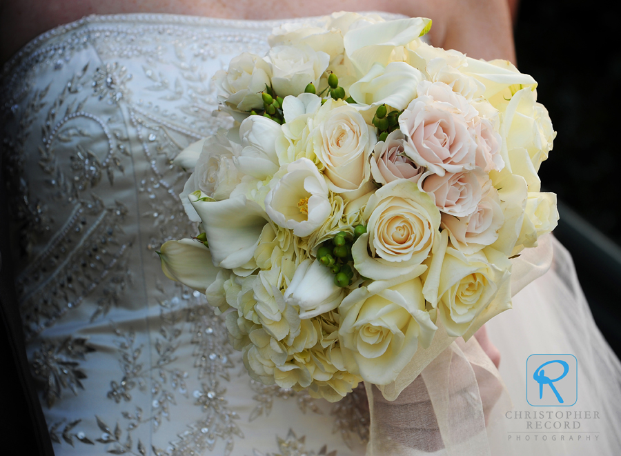 Beautiful boquet and dress