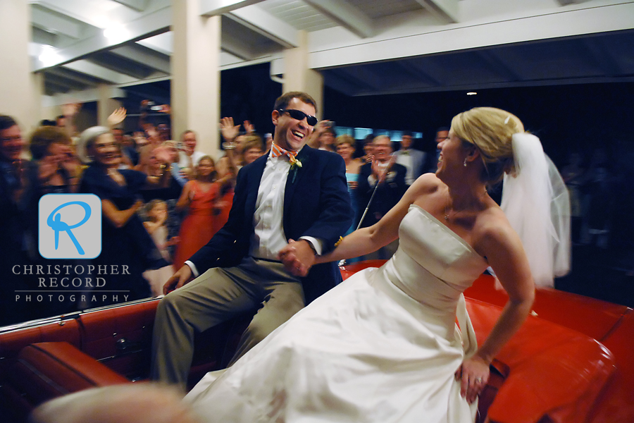 I always loved the joy in this picture as Mike and Laura left the reception