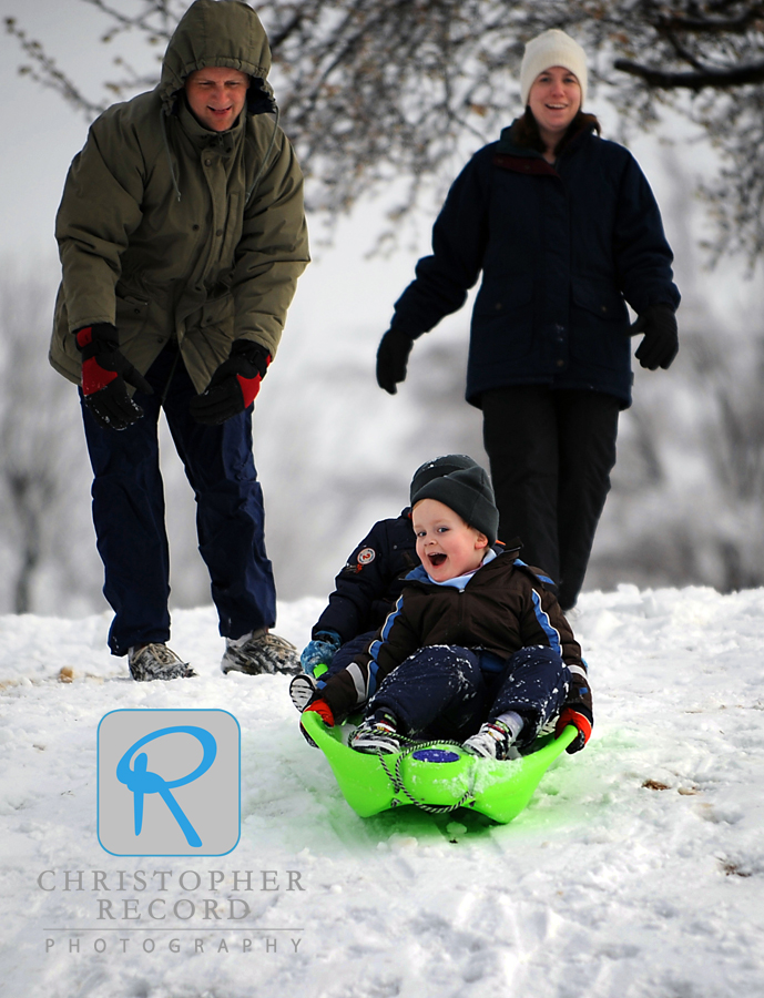 Having fun in the snow