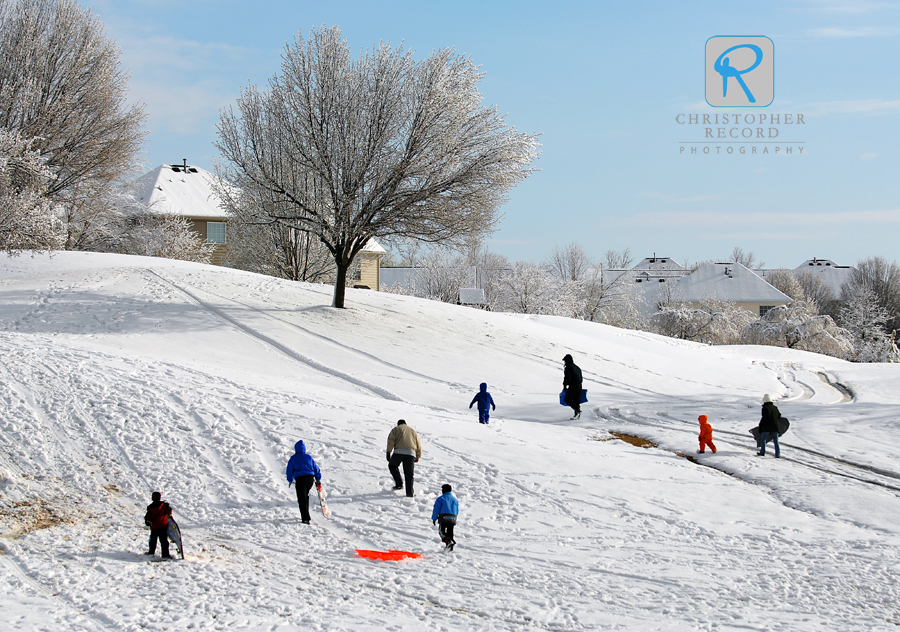 Climbing the hill for another run