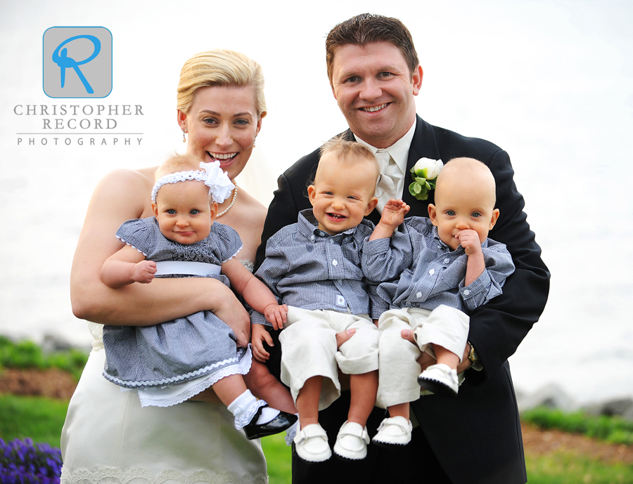 Alison's brother and his wife gave the couple a good start on nieces and newphews with their triplets