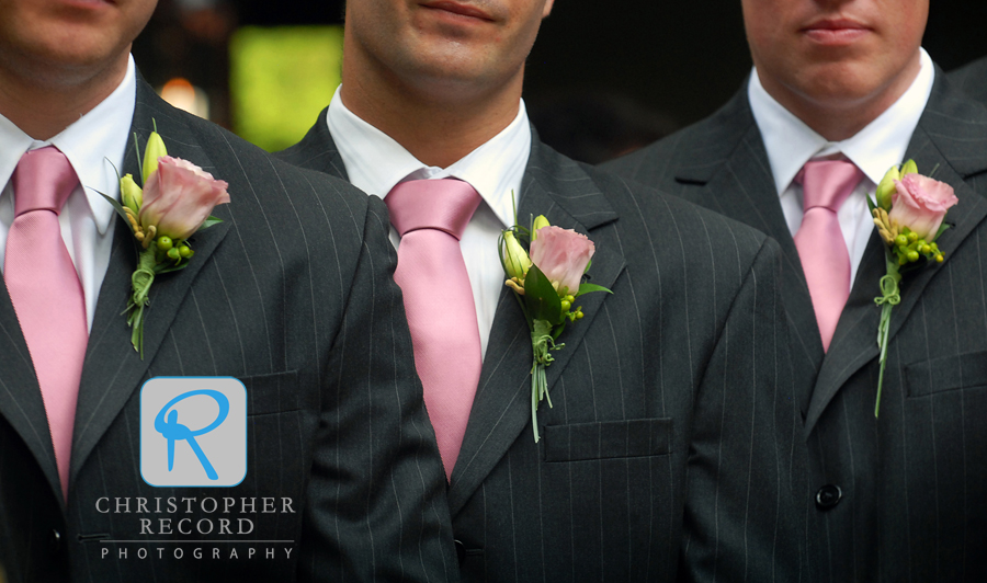 The groomsmen looking sharp