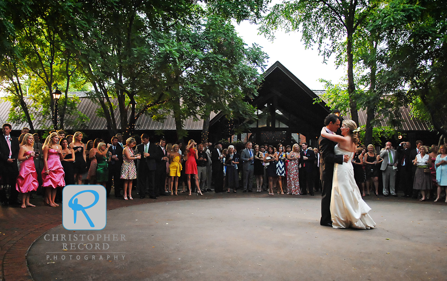 First dance in the courtyard at the Deerpark Restaurant