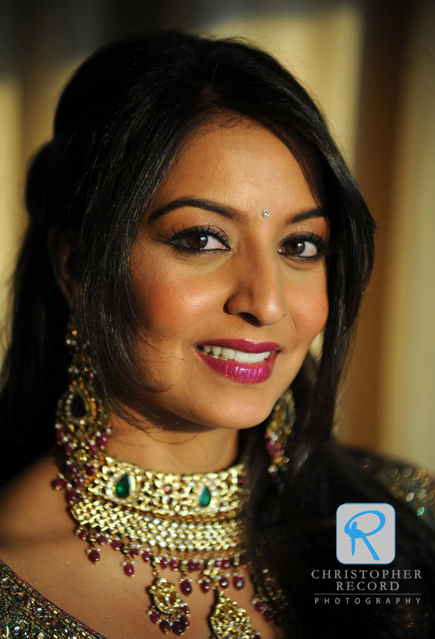 Sonia as she prepared for her Sangeet ceremony the night before the wedding