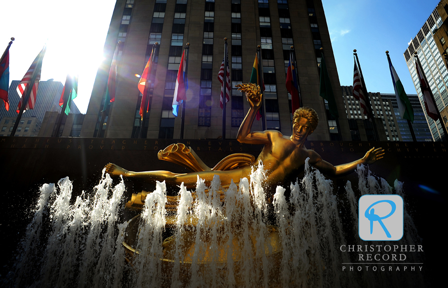 Pretty light outside Rockefeller Center