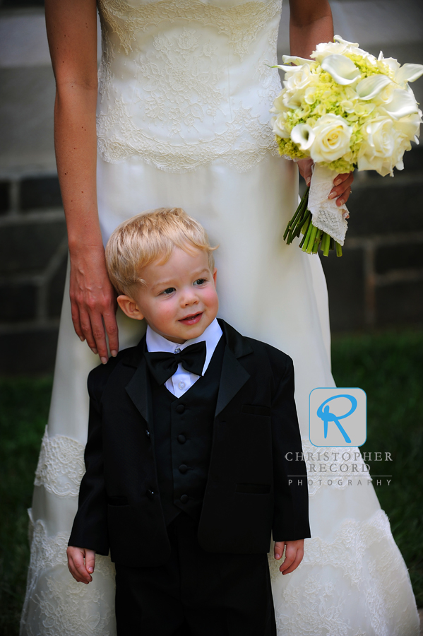 Connor waits patiently through the portrait session