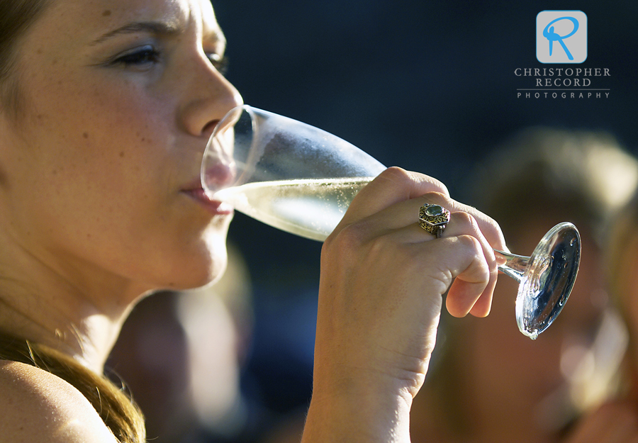 Some chilled champagne on a hot August evening