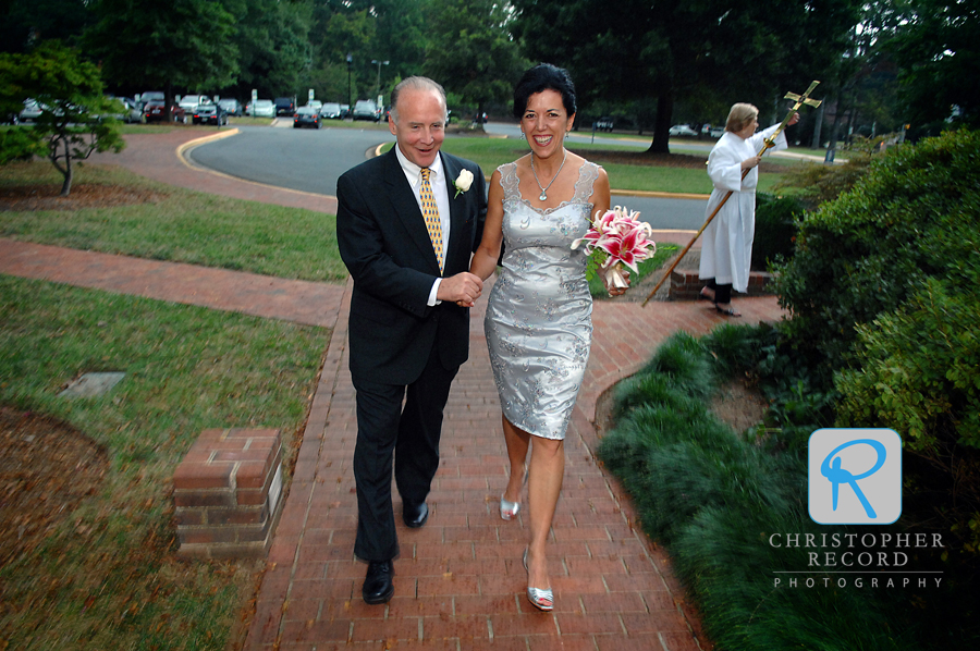 A happy moment as they leave the ceremony