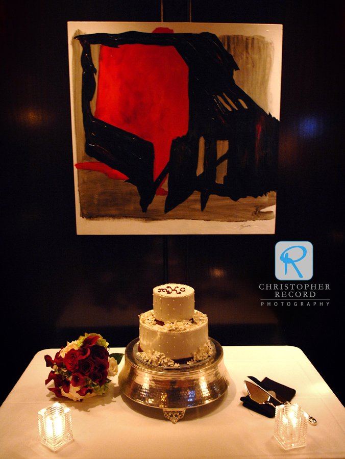 An artful cake arrangement at Del Frisco's