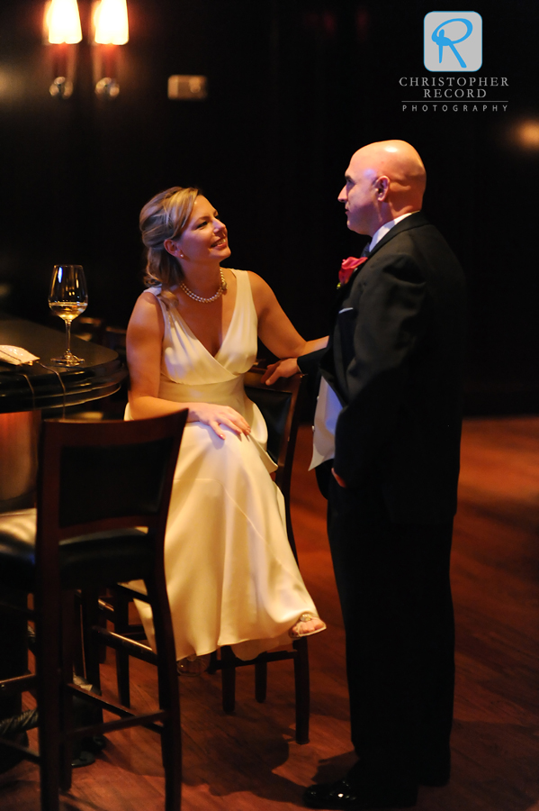 Carolyn and Mark share a quiet moment before their guests arrived