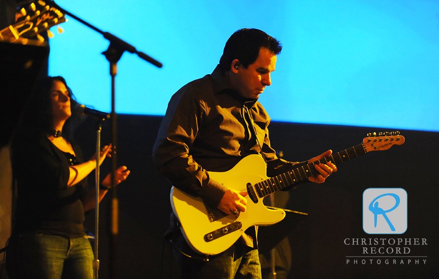 Lake Forest band member JB Eanes works his guitar