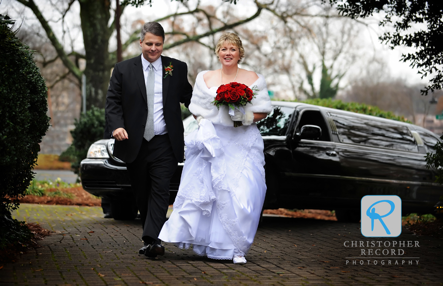 Barbara and Pete arrive at The Morehead Inn