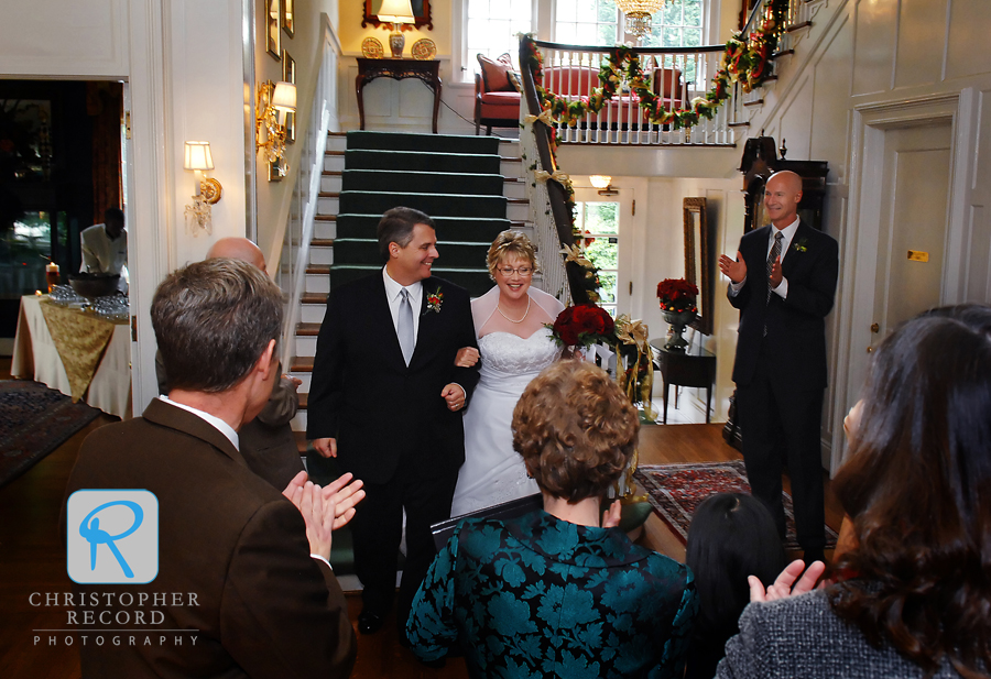 Making their entrance at the reception