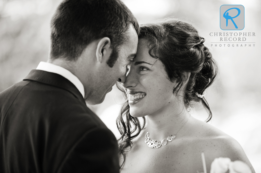 Pausing before entering the reception