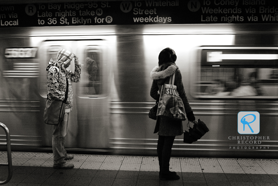 Waiting on the train