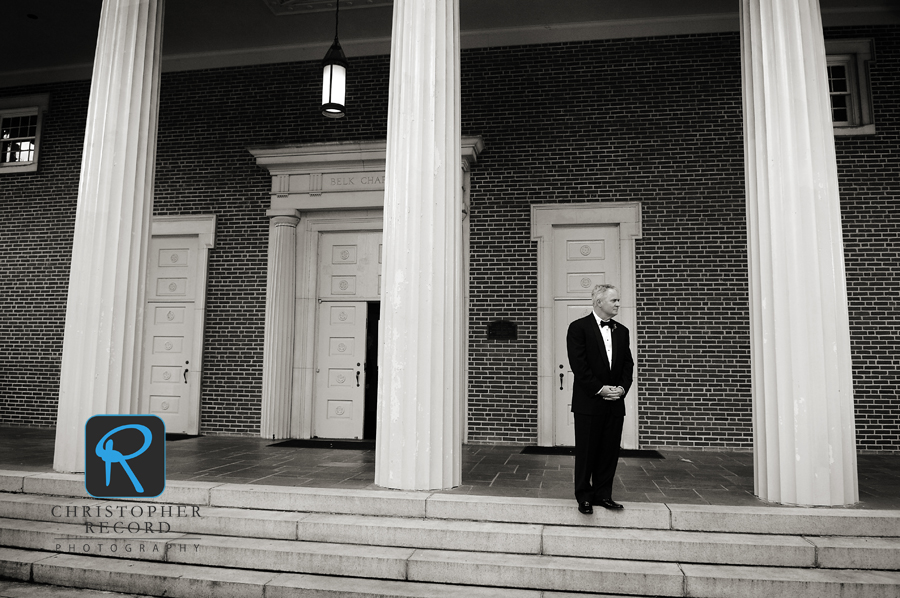 David has a quiet moment as he waits for his daughter to arrive