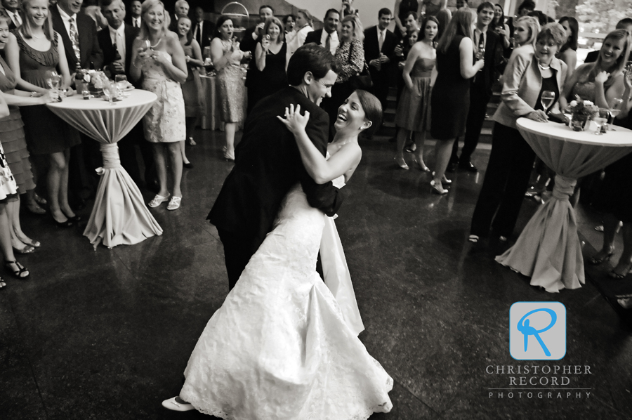 A dip during the first dance