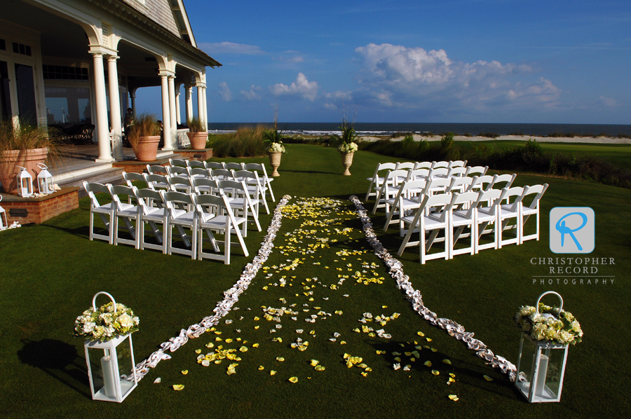 The setting for the intimate ceremony