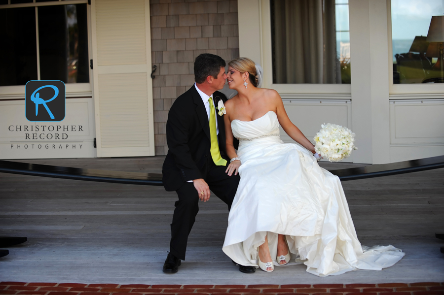 Christine and Mike wanted to make sure to take a moment on a joggling board, a piece of Charleston history