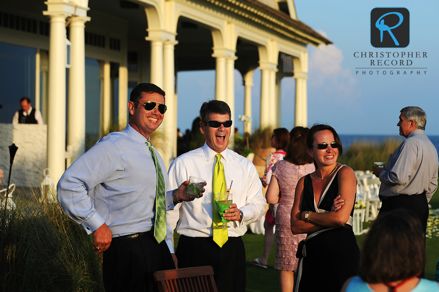 Mike enjoys the evening with his friends