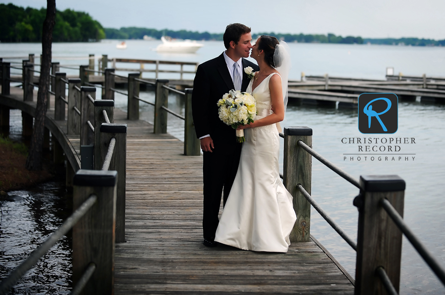 Ann and Byers on the boardwalk at The Point Lake and Golf Club