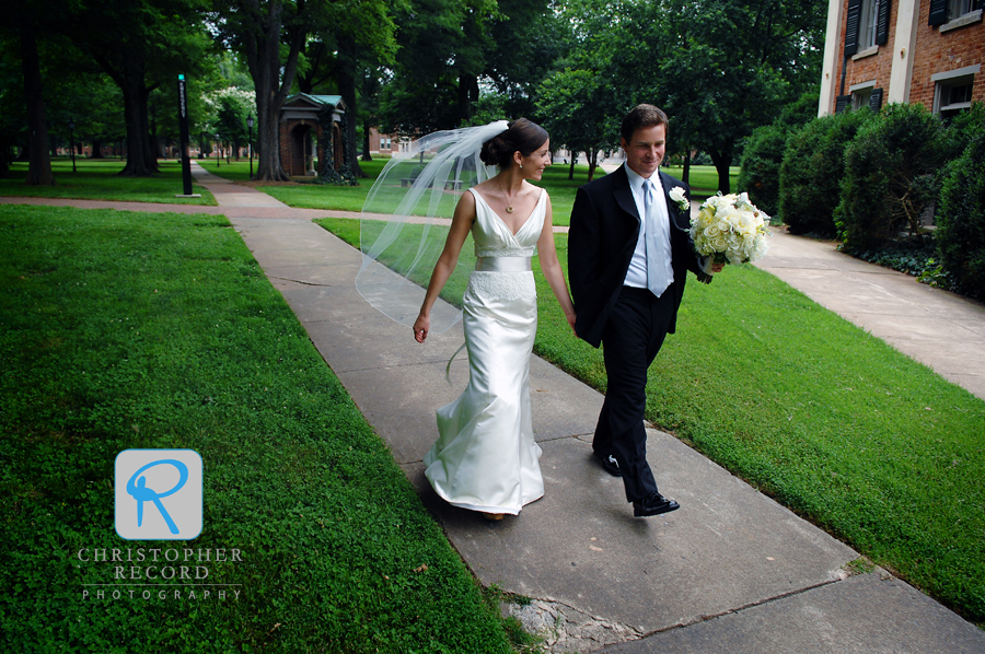 The Davidson graduates wanted some photos on the beautiful campus