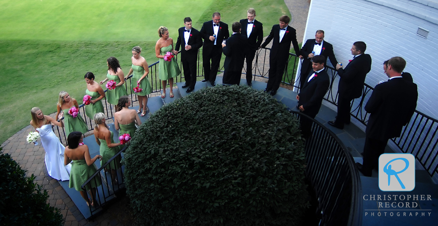 Todd caputured this interesting view as the wedding party gathered for a group shot