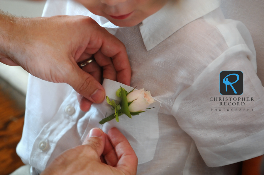 Flower for one of the ring bearers