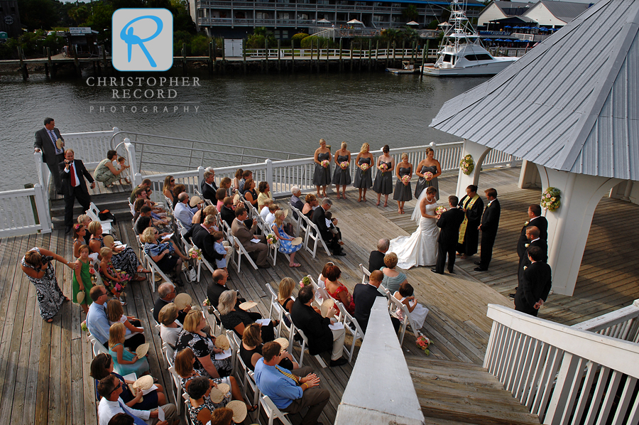 The wedding site along historic Shem Creek