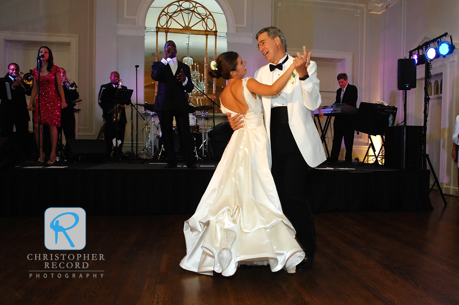 Brantley dances with her father