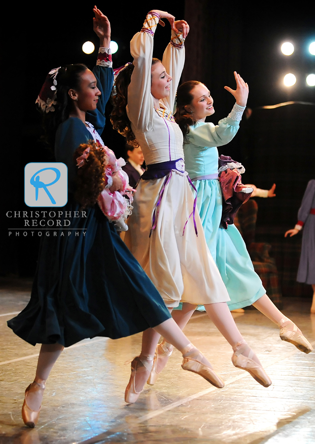 Clara dances with friends