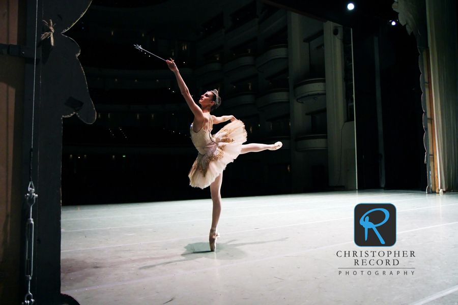 Allessandra Ball practices her Sugar Plum Fairy role