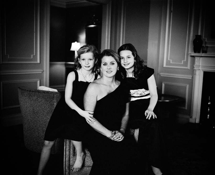 Richard shot some film portraits, including this one of Leighton's sister and her daughters