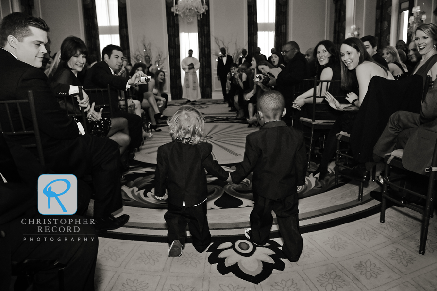 Ring bearers make their entrance