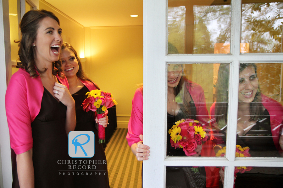 We did the group photos before the ceremony and the ladies got a kick out of some of the proceedings