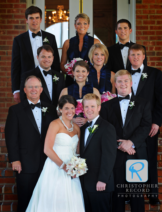 The wedding party at Carmel Country Club