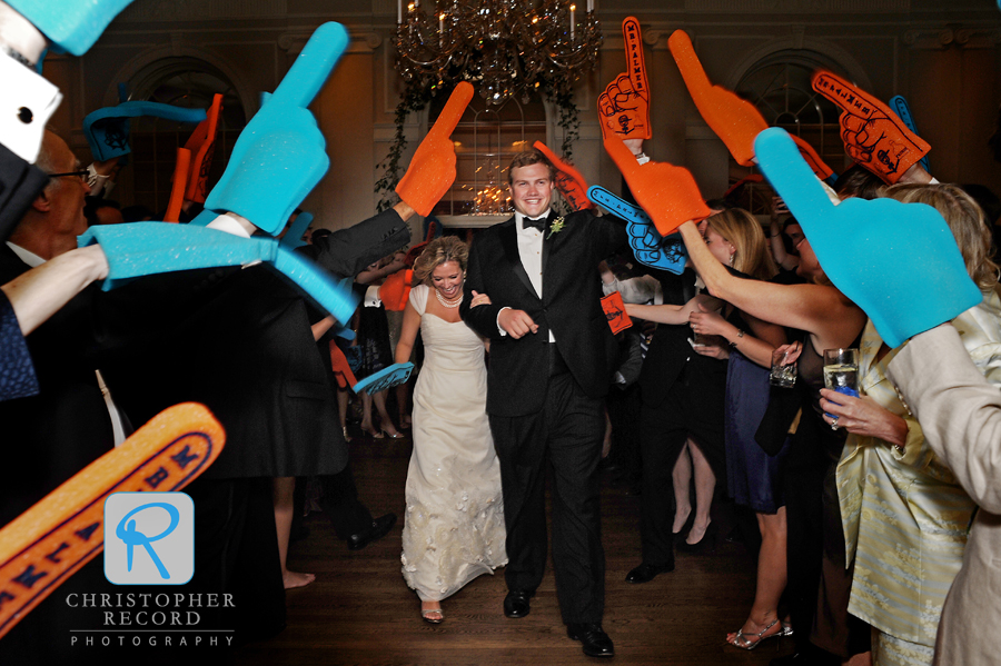 No wedding is complete without a proper foam-finger sendoff