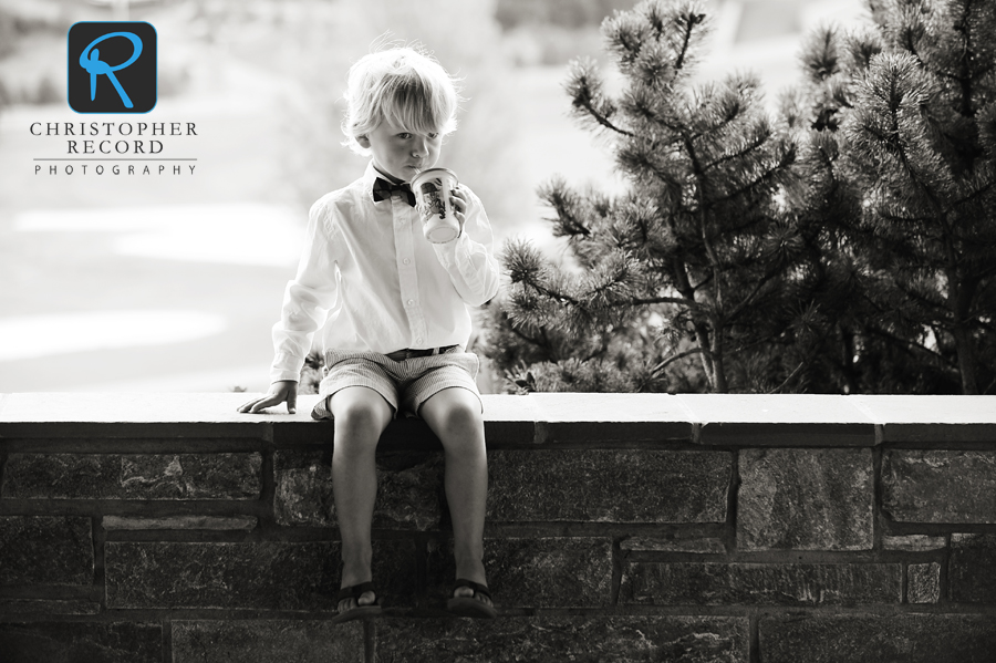 This little guy and his brother were patient as they waited for the ceremony