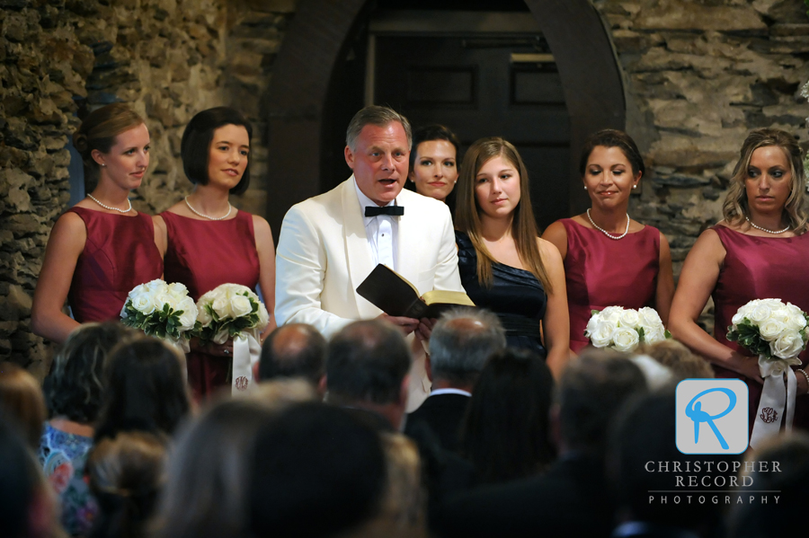 United States Senator Richard Burr reads a Bible passage