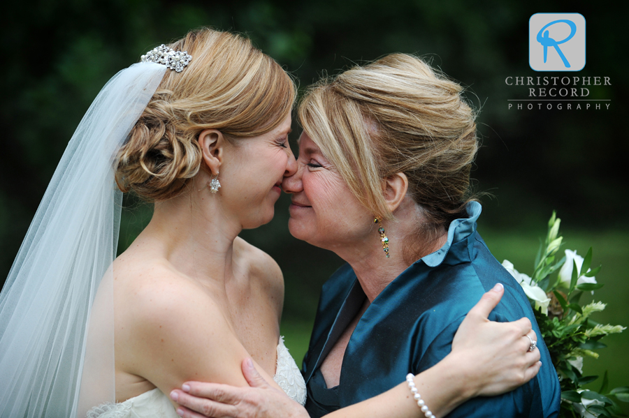 Love this moment of celebration between mother and daughter