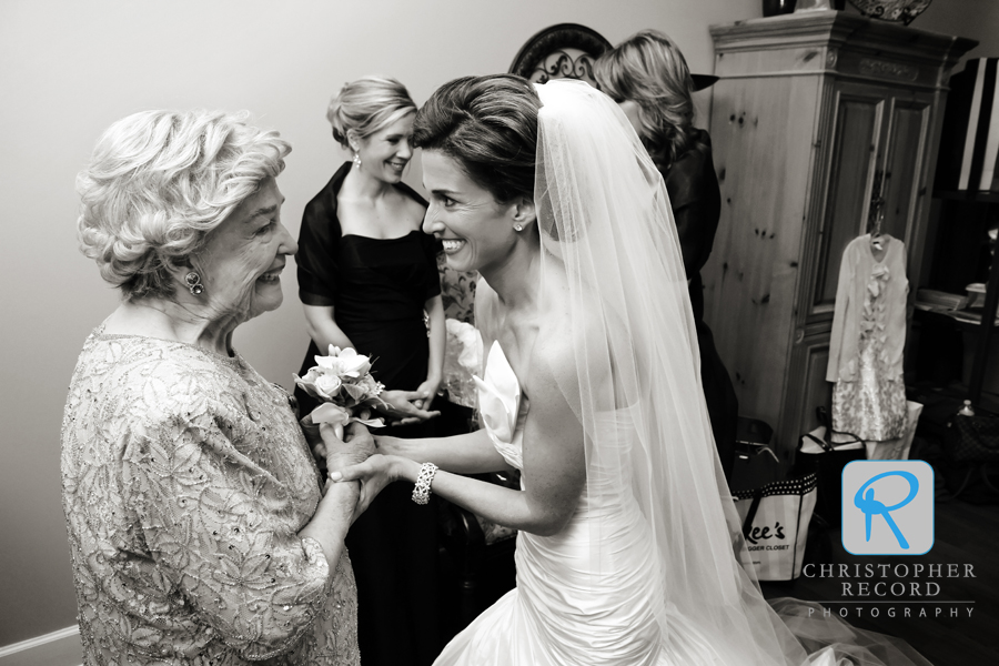 Lauren shares her excitement with her grandmother