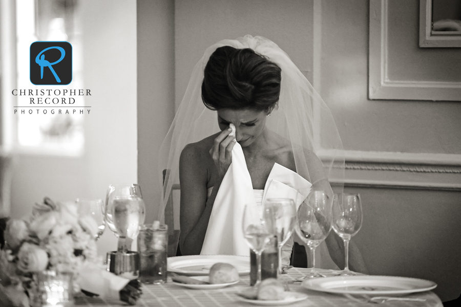 Lauren got emotional during her father's speech, in this image from Adam