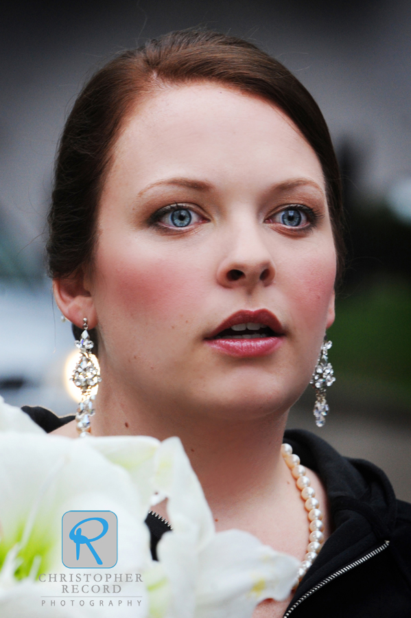 The bride makes her way to the church