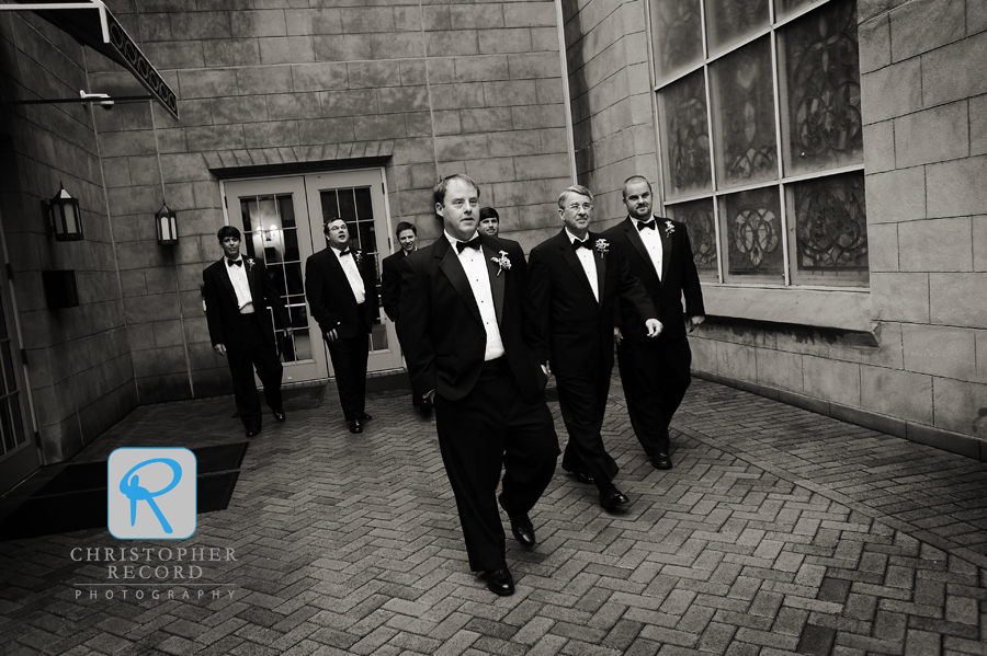 Laura captured Patrick, his father and his brother with the groomsmen