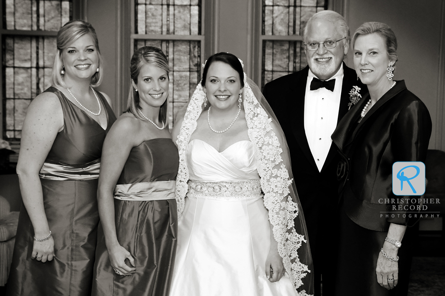 Emily with her sisters and parents