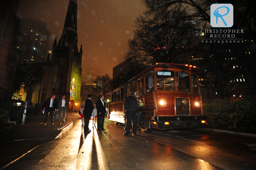 The trolly gets ready to head to Quail Hollow in this cool shot from Laura