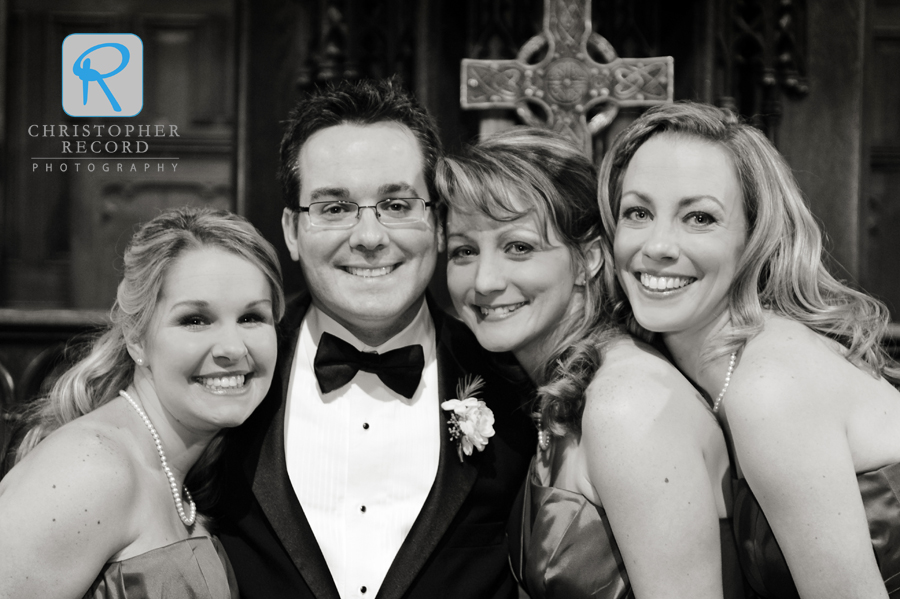 Michael with his sisters