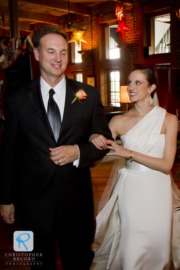 The bride's entrance